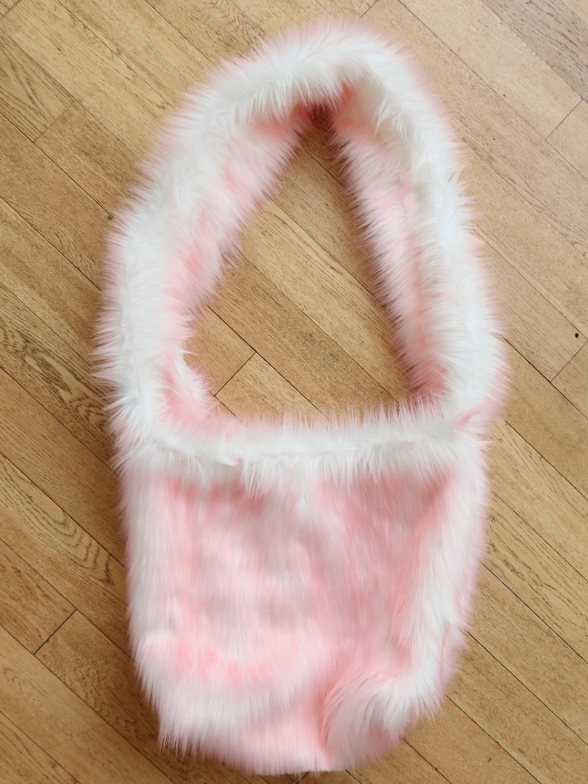 Blush Faux Fur XL Bag