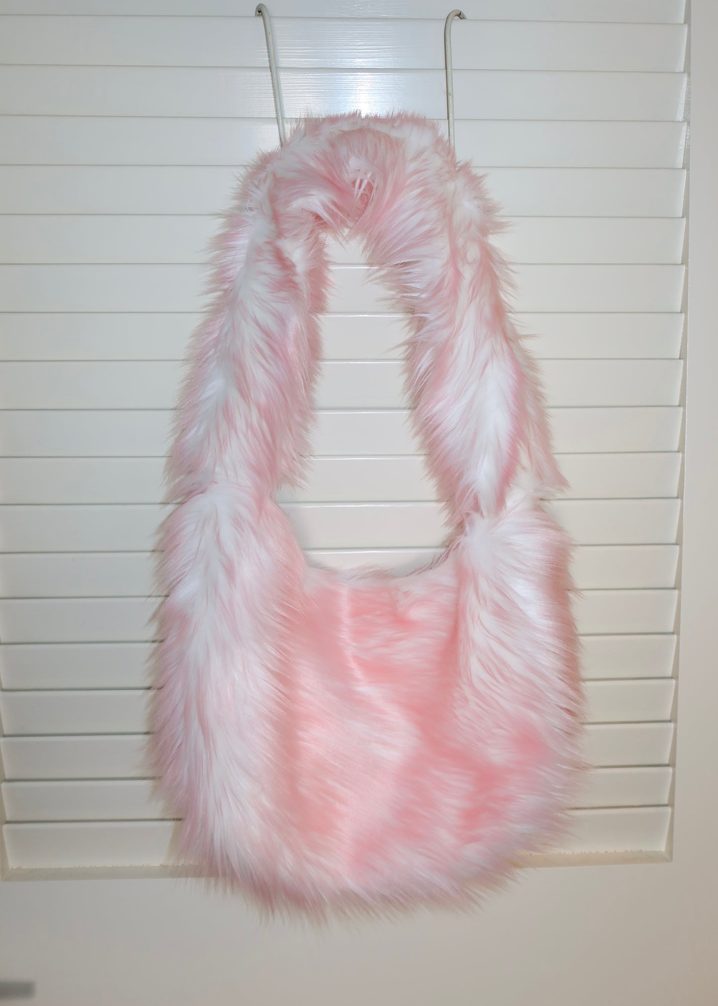 Blush Faux Fur Medium Bag