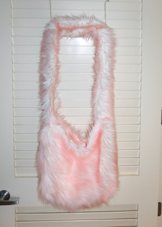 Blush Faux Fur XL Bag